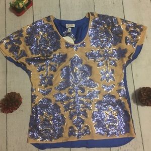 Tracy Reese sequin blouse